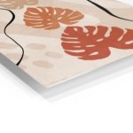 Terracotta Monstera Silhouettes metal wall art print, view 2