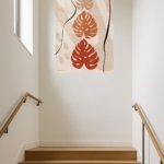 Terracotta Monstera Silhouettes metal wall art print, view 5