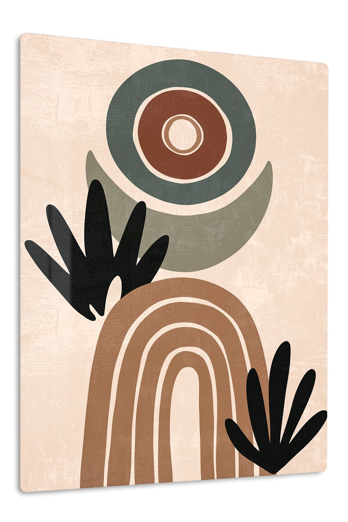 Earthy Abstract Botanicals metal wall art print