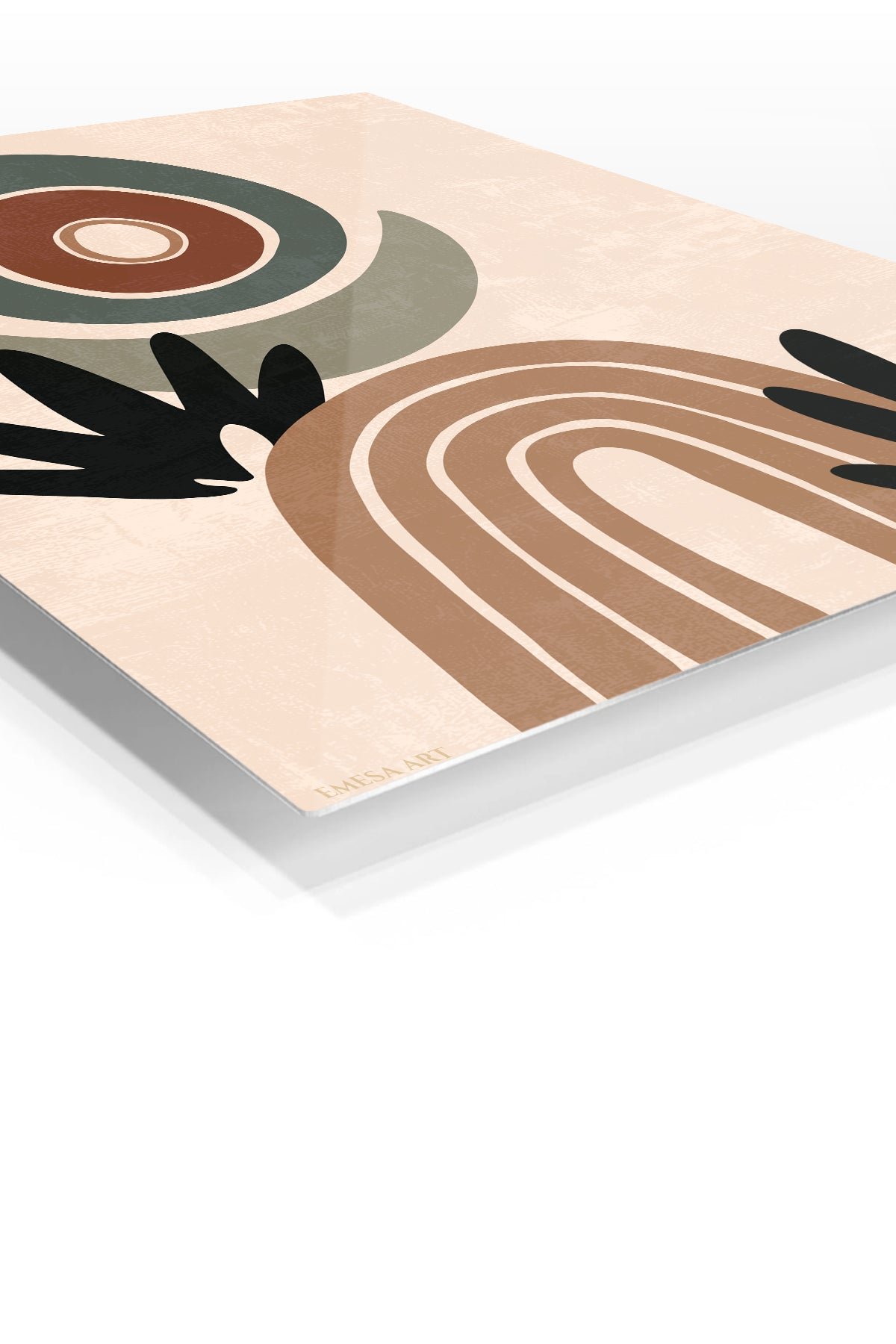 Earthy Abstract Botanicals metal wall art print, view 2