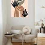 Earthy Abstract Botanicals metal wall art print, view 5