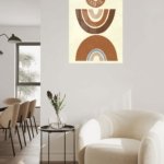 Earthy Sun and Rainbow Arches metal wall art print, view 5