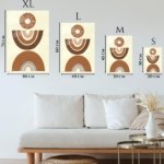 Earthy Sun and Rainbow Arches metal wall art print, view 6