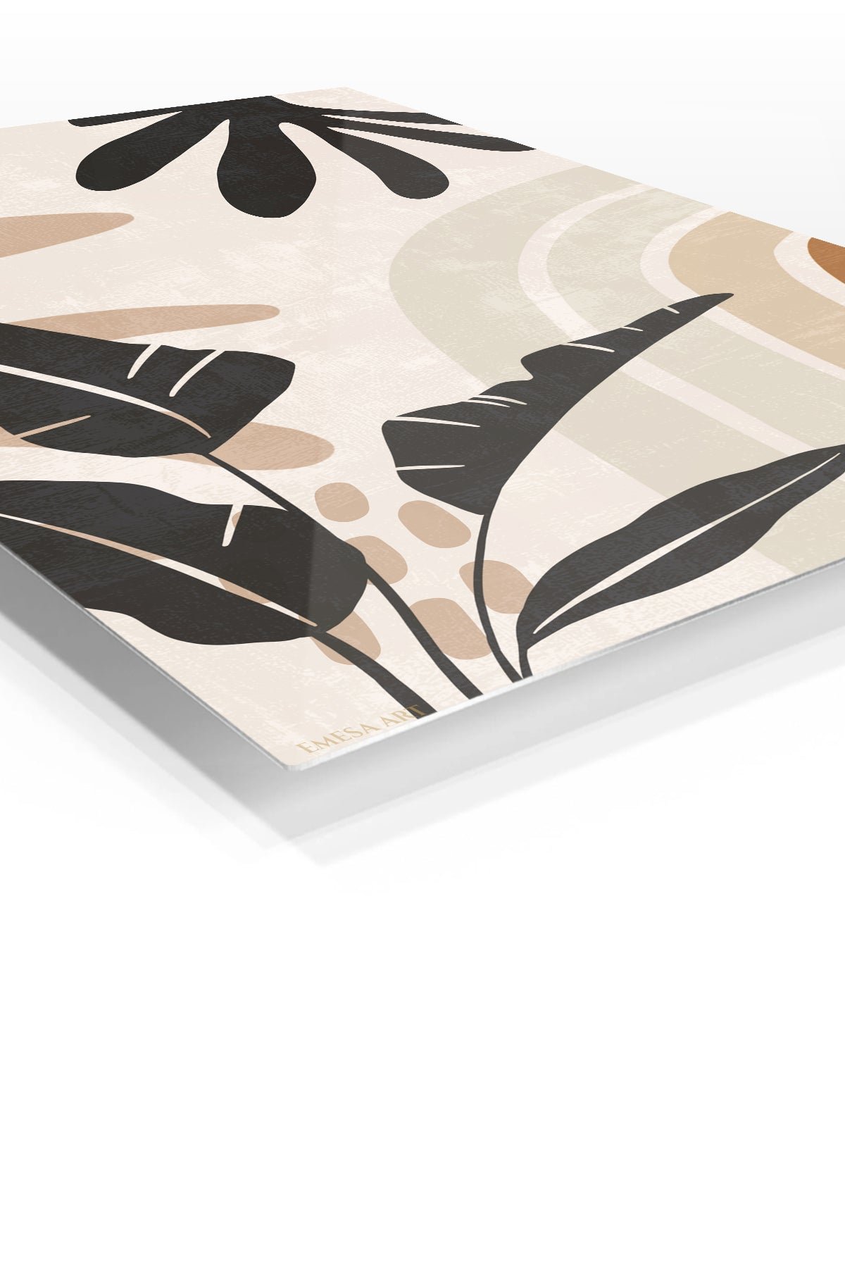Earthy Tropical Leaf Arches metal wall art print, view 2
