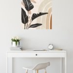 Earthy Tropical Leaf Arches metal wall art print, view 5