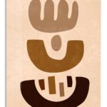 Earthy Abstract Totems metal wall art print