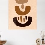 Earthy Abstract Totems metal wall art print, view 4