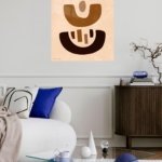 Earthy Abstract Totems metal wall art print, view 5