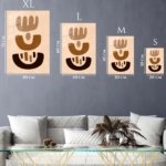 Earthy Abstract Totems metal wall art print, view 6