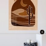 Desert Sun and Cactus metal wall art print, view 4