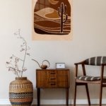 Desert Sun and Cactus metal wall art print, view 5