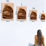 Desert Sun and Cactus metal wall art print, view 6