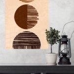 Earthy Geometric Vessel Trio metal wall art print, view 4