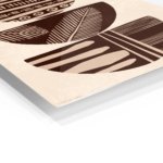 Earthy Patterned Bowl Trio metal wall art print, view 2