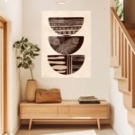 Earthy Patterned Bowl Trio metal wall art print, view 5