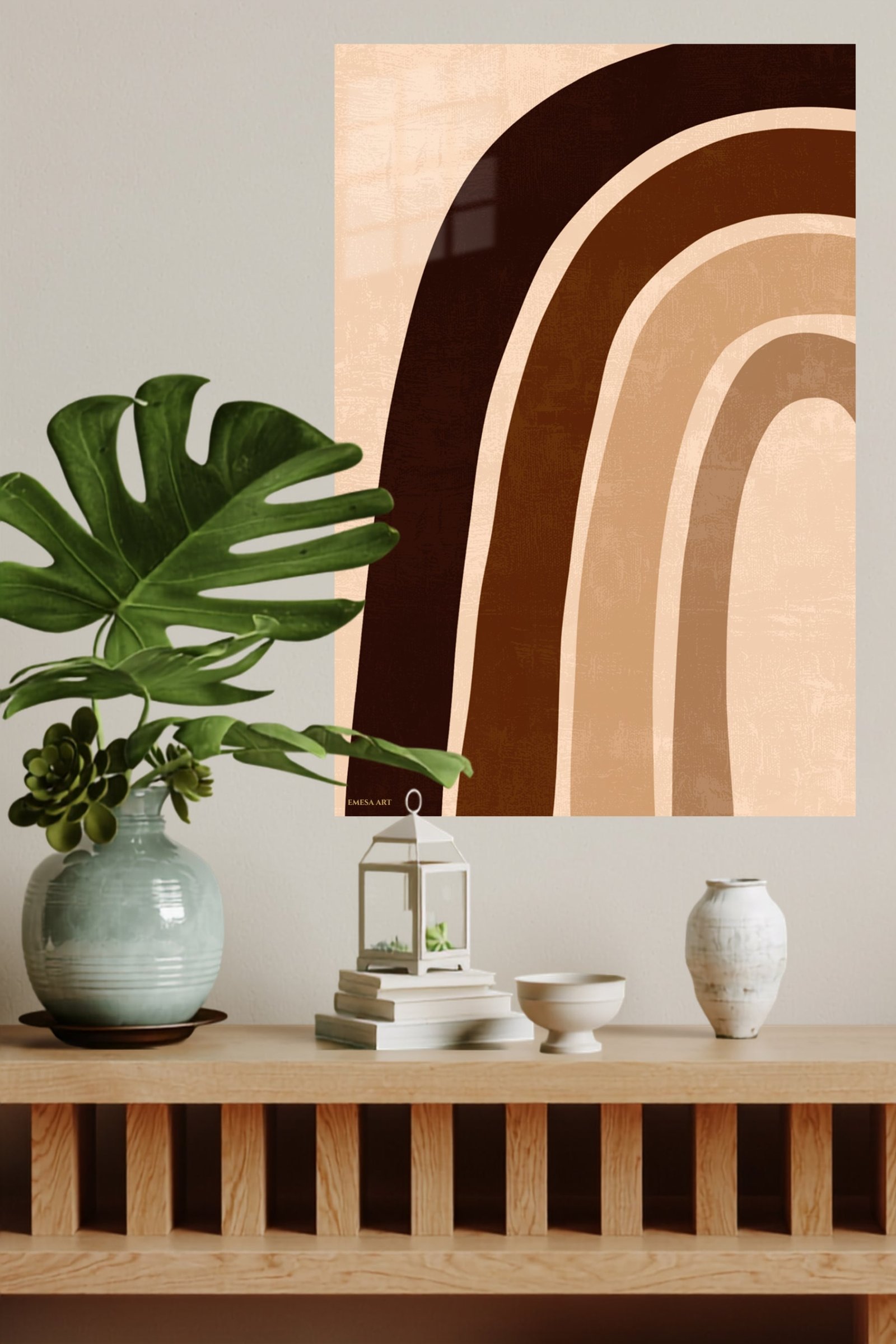 Earth Tone Archways metal wall art print, view 4
