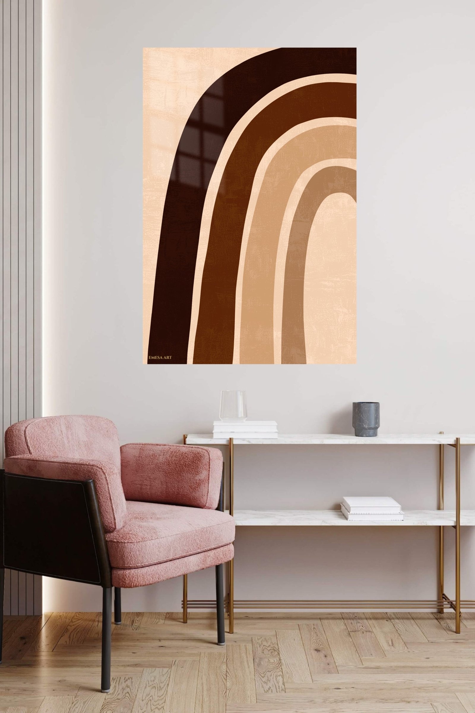 Earth Tone Archways metal wall art print, view 5
