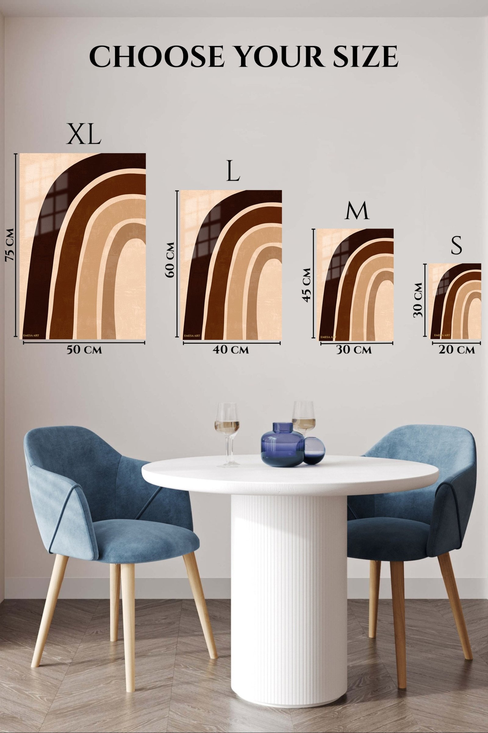 Earth Tone Archways metal wall art print, view 6