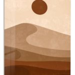 Earth Tone Desert Sun metal wall art print