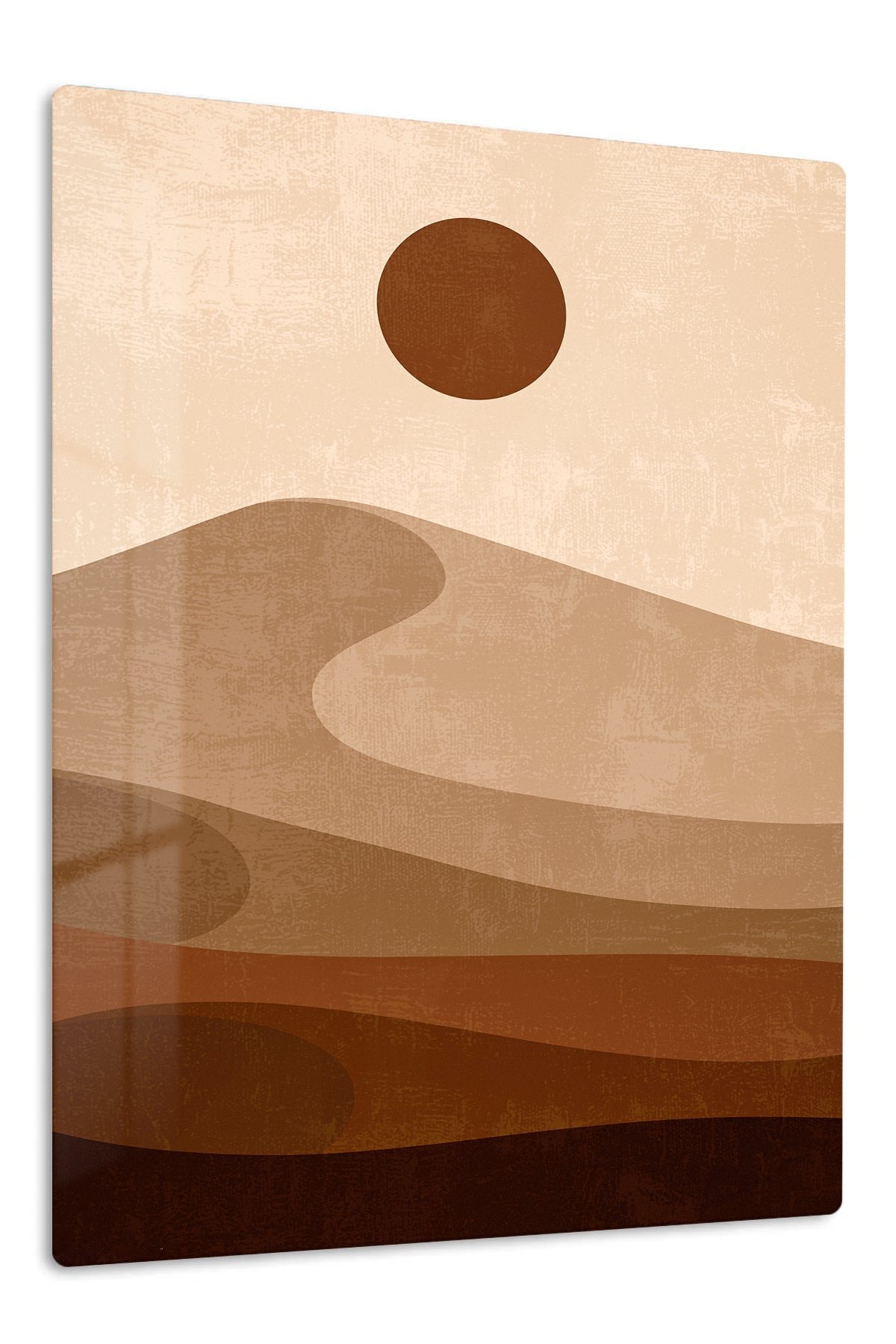 Earth Tone Desert Sun metal wall art print