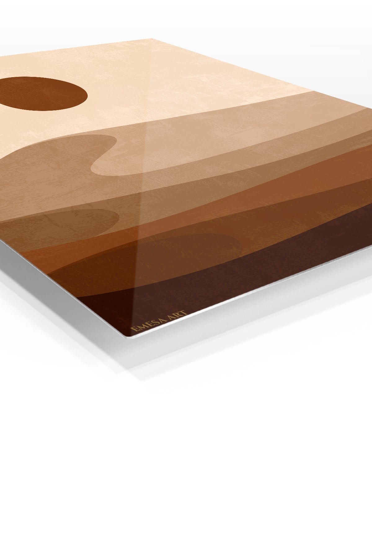 Earth Tone Desert Sun metal wall art print, view 2