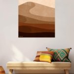 Earth Tone Desert Sun metal wall art print, view 5