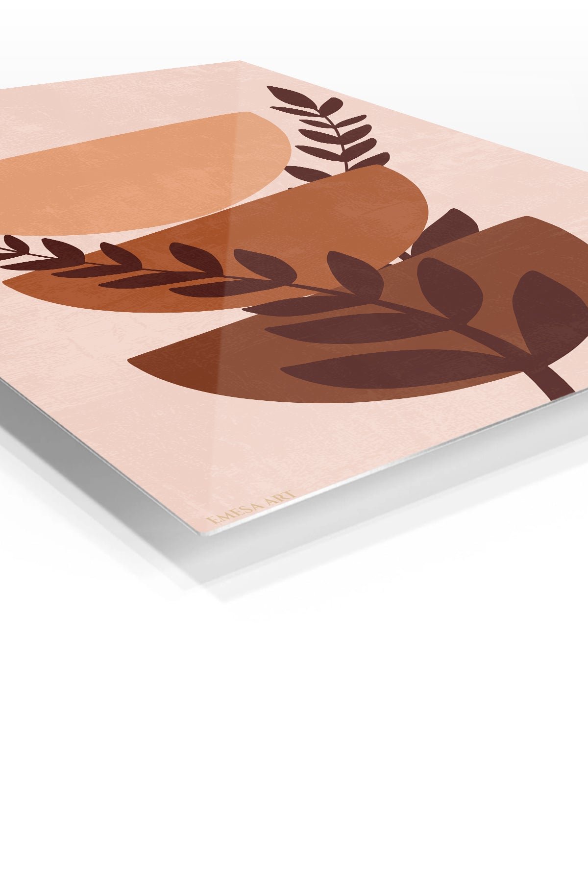 Terracotta Botanical Balance metal wall art print, view 2