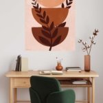 Terracotta Botanical Balance metal wall art print, view 5