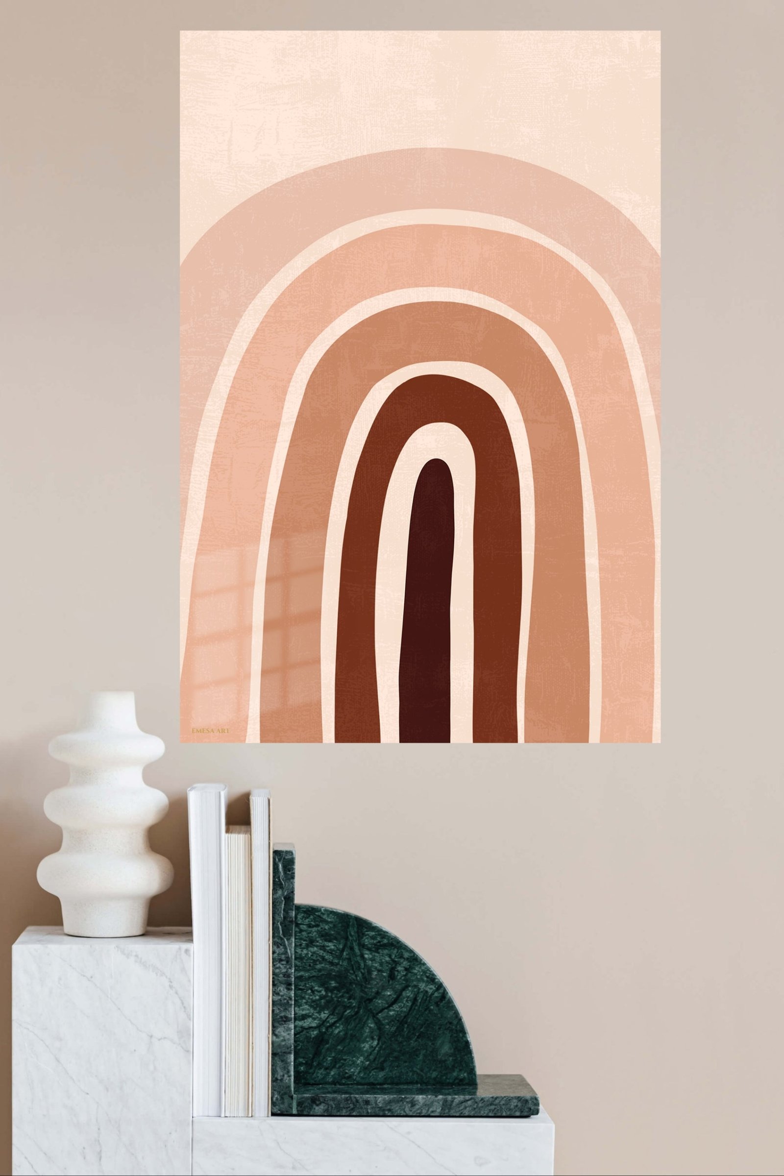 Terracotta Archway metal wall art print, view 4