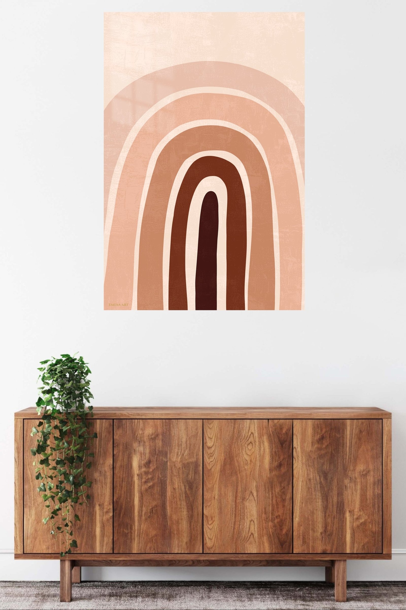 Terracotta Archway metal wall art print, view 5