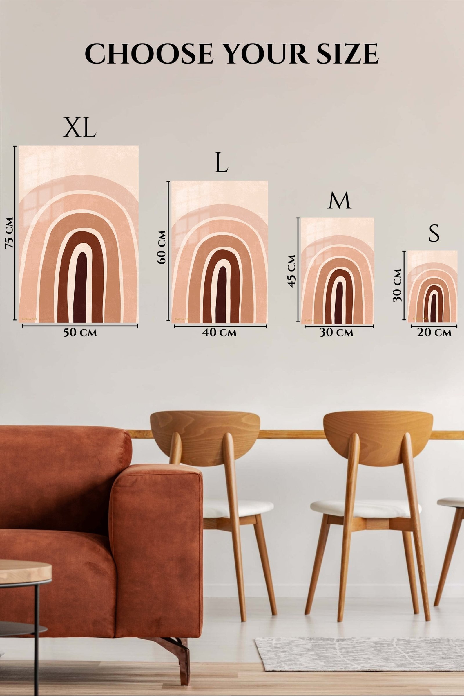 Terracotta Archway metal wall art print, view 6