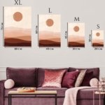 Terracotta Sun Over Layered Dunes metal wall art print, view 6