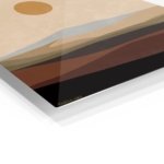 Ochre Sun Over Layered Hills metal wall art print, view 2