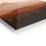 Earthtone Mountain Layers metal wall art print, view 2