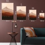 Earthtone Mountain Layers metal wall art print, view 6
