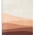 Earthy Layered Dunes metal wall art print