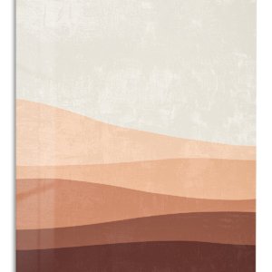 Earthy Layered Dunes metal wall art print