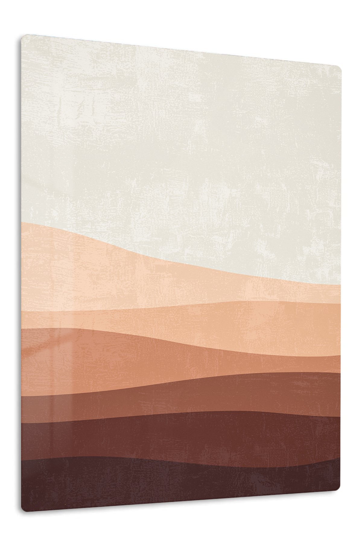 Earthy Layered Dunes metal wall art print