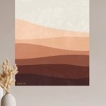 Earthy Layered Dunes metal wall art print, view 4