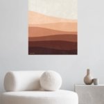 Earthy Layered Dunes metal wall art print, view 5