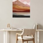 Desert Sun Layered Landscape metal wall art print, view 5