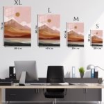 Desert Sun Layered Landscape metal wall art print, view 6