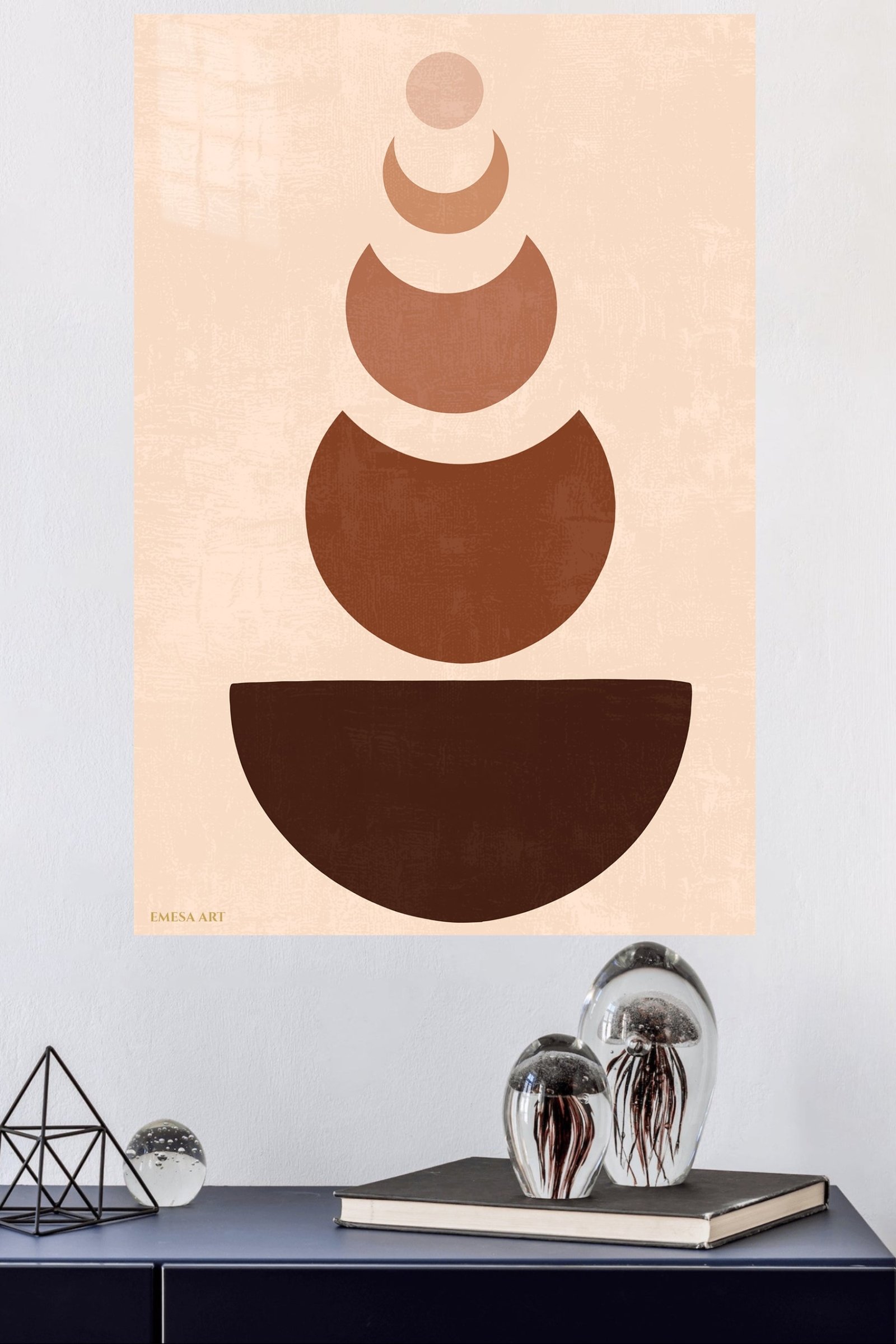 Earth Tone Balance metal wall art print, view 4