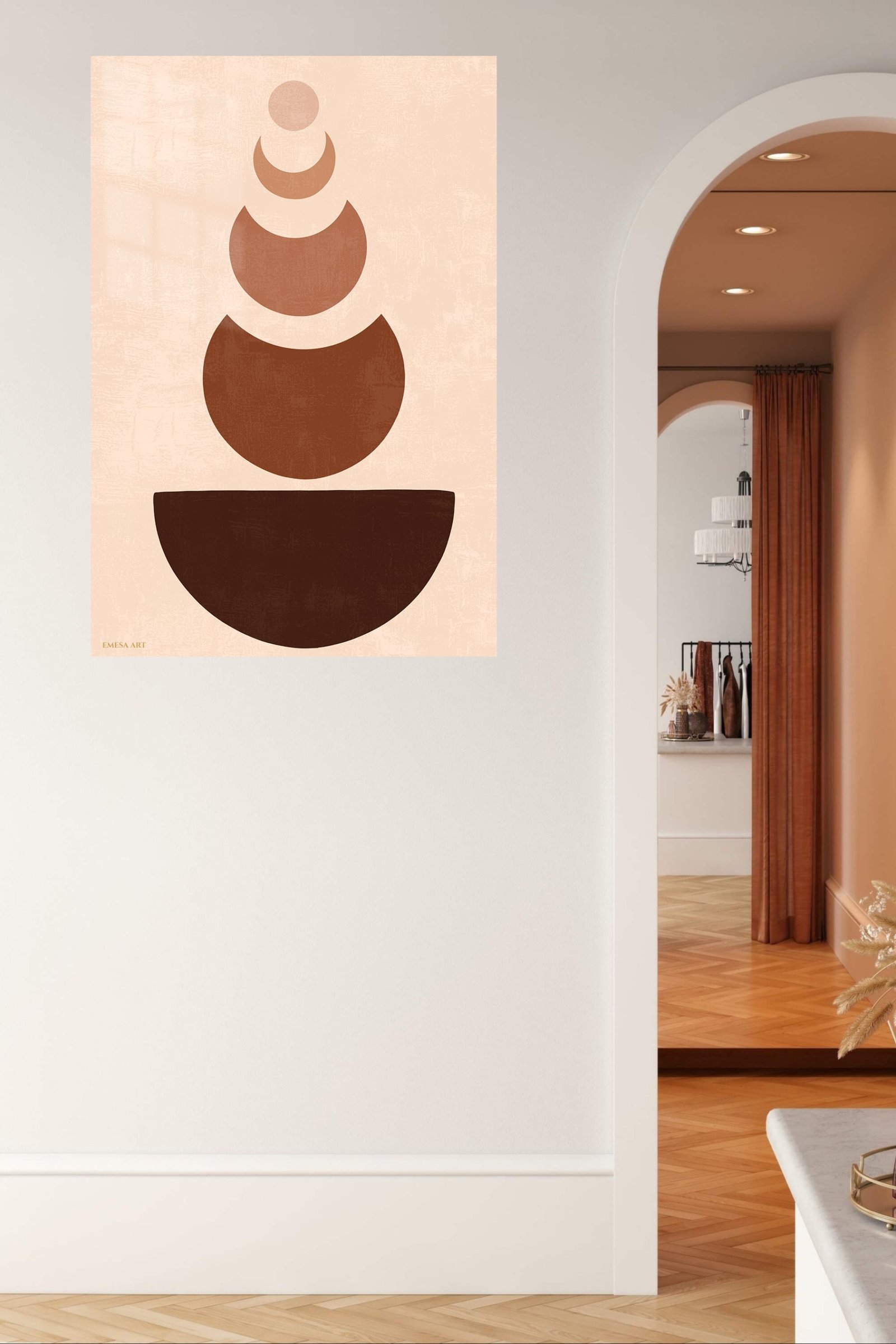 Earth Tone Balance metal wall art print, view 5