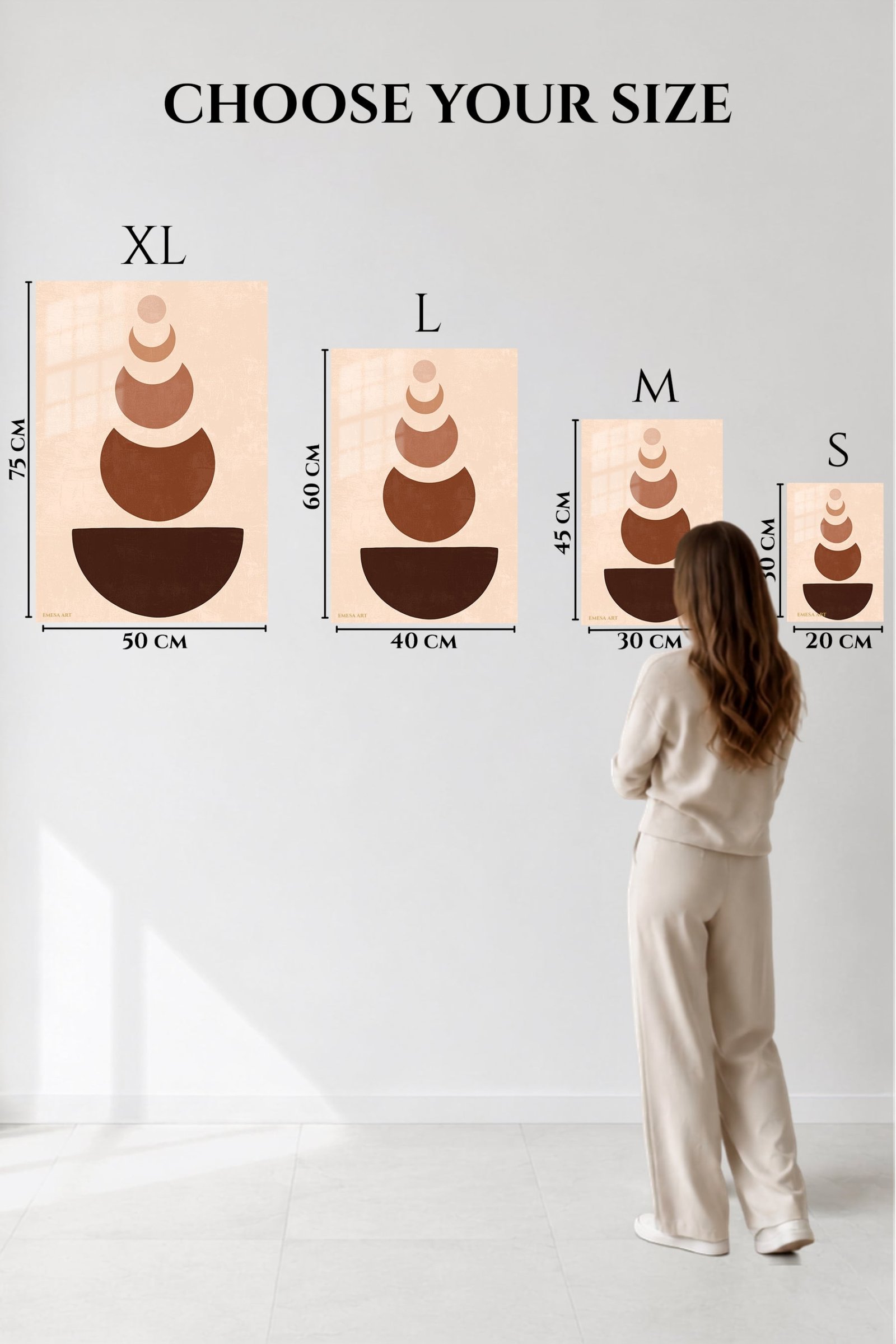 Earth Tone Balance metal wall art print, view 6