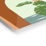 Monstera Arch Retreat metal wall art print, view 2