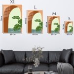 Monstera Arch Retreat metal wall art print, view 6