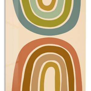 Earth Tone Archways metal wall art print