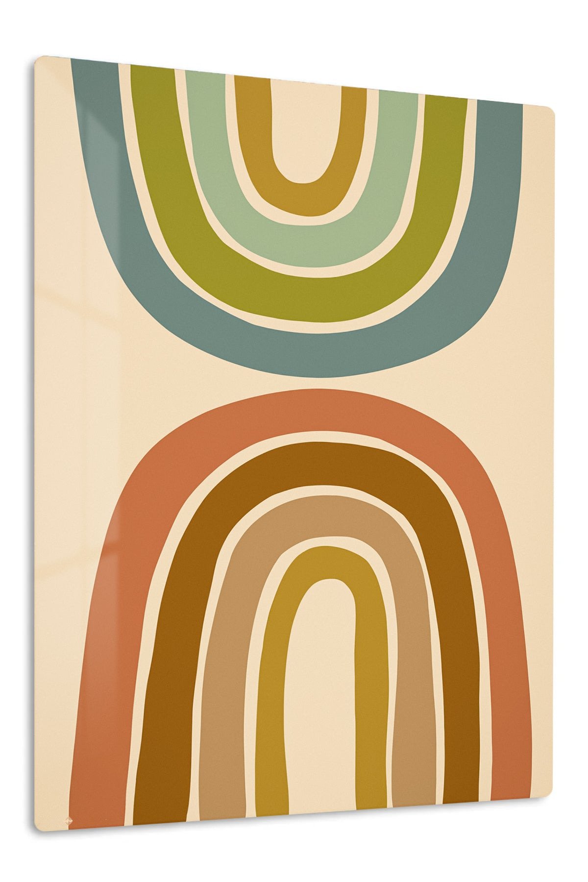 Earth Tone Archways metal wall art print