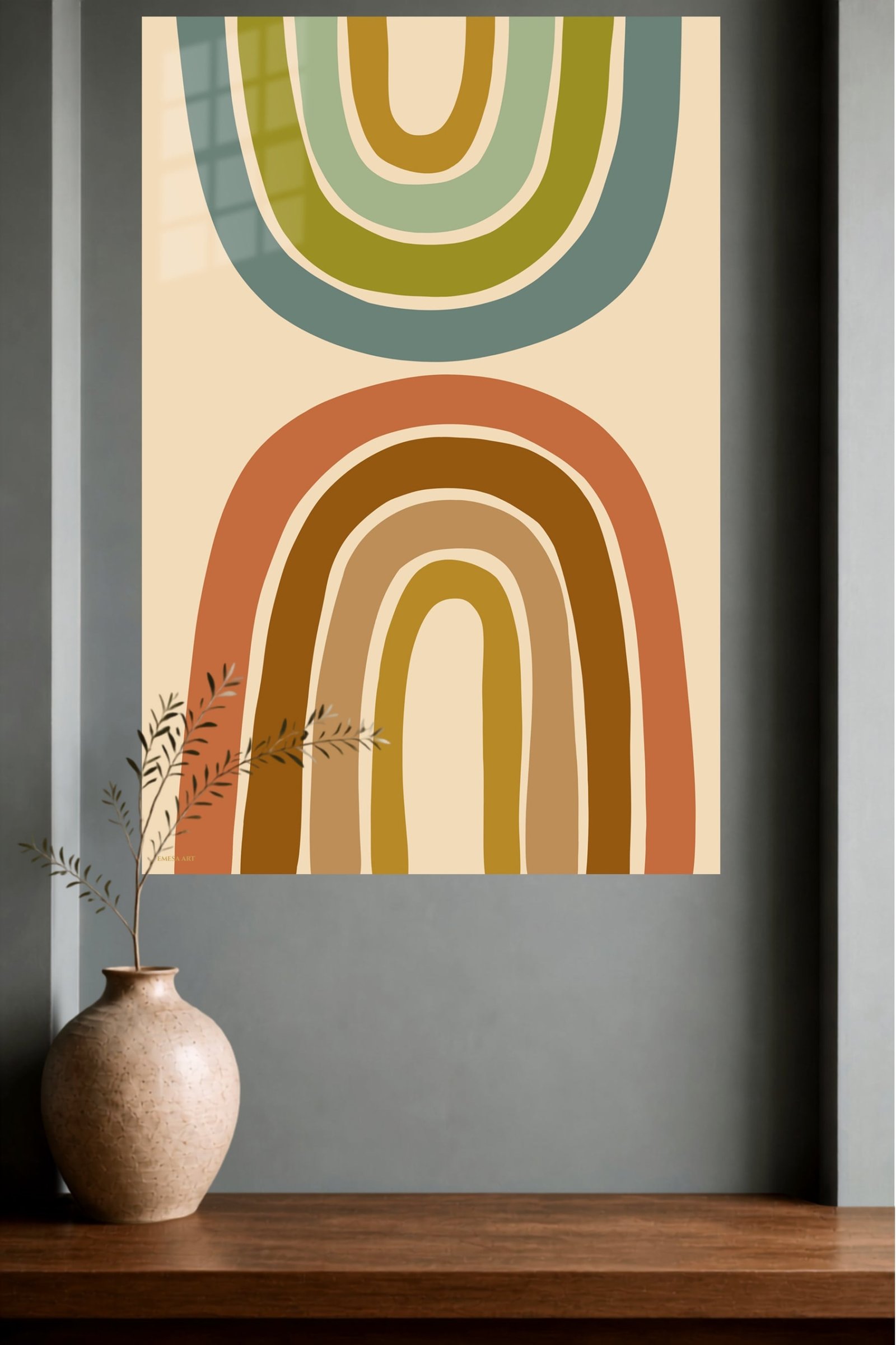 Earth Tone Archways metal wall art print, view 4